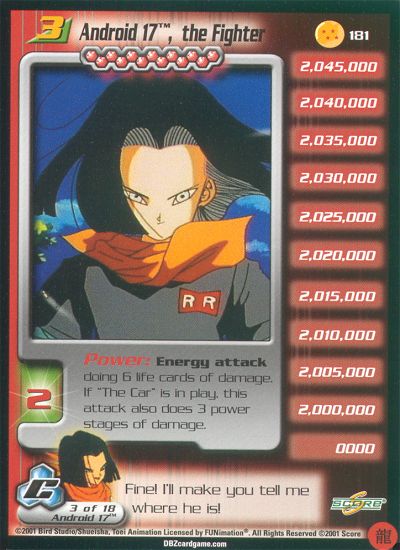 Cell Saga: Android 17, the Fighter 181