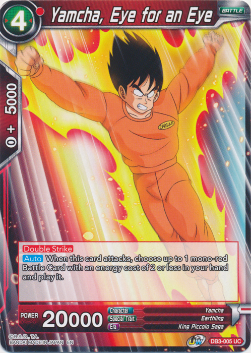 Super Card Game: Giant Force-Draft Box: Yamcha, Eye for an Eye DB3-005