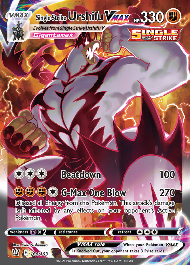 168 Single Strike Urshifu VMAX: Pokemon Sword&Shield: Battle Styles